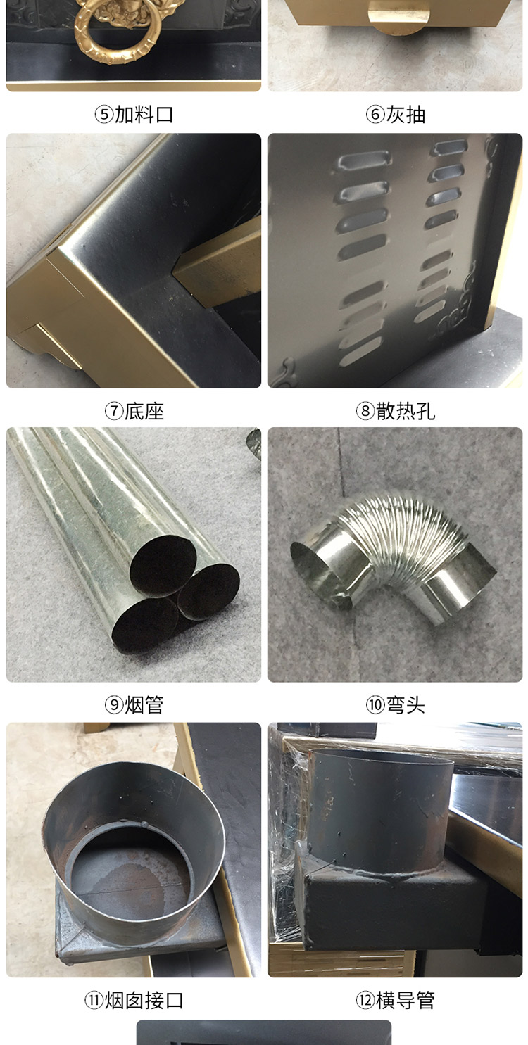 1.2米三鍋位帶烤箱中號藏爐 — 多功能家用取暖藏爐【爐具】焱森爐業