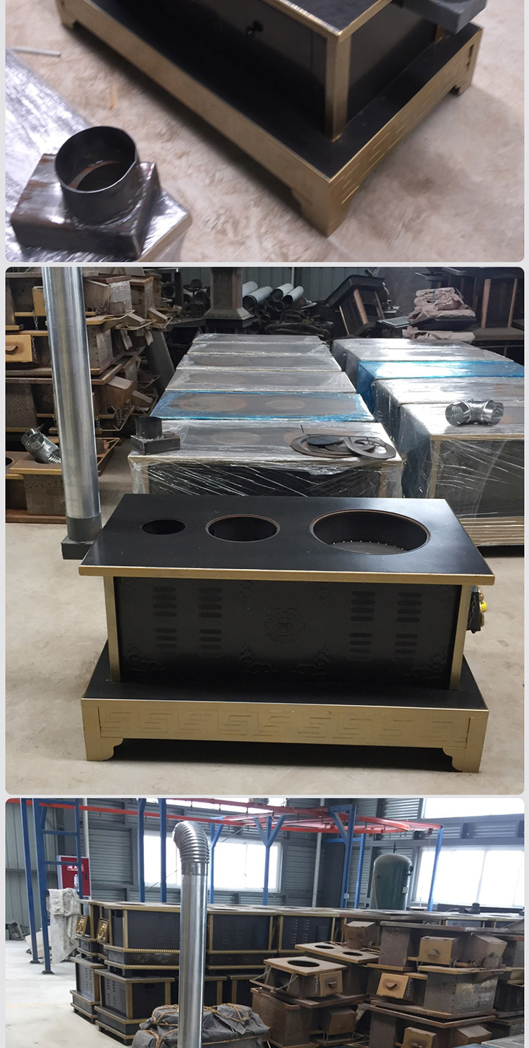 1.2米三鍋位帶烤箱中號藏爐 — 多功能家用取暖藏爐【爐具】焱森爐業